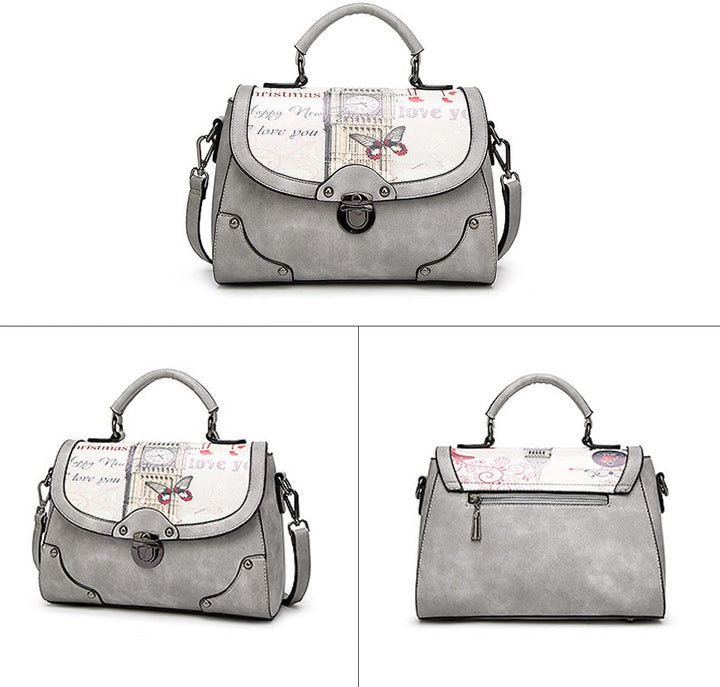 BUKESIYI Damen Tasche Umhängetasche Handtasche Frauen Klein Schultertasche Weekender Lack PU Leder C