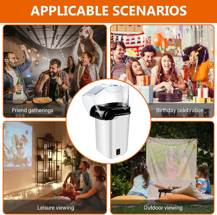 Popcornmaschine, Mini Popcorn Maker, Elektrische Popcornmaschine, Für Zuhause, 2 Minuten Schnelles,