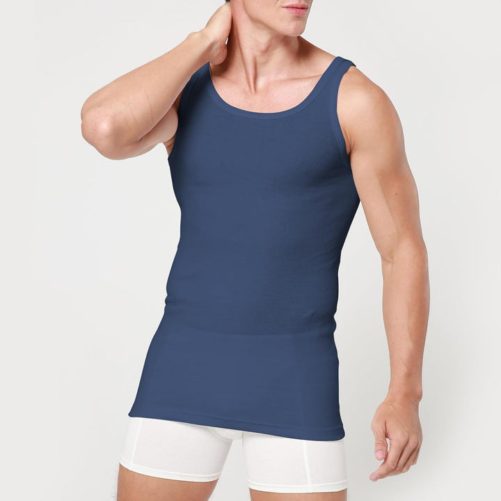 Unterhemd Herren 3/5er Pack Tank Top Baumwolle Männer Schwarz Weiss Mehrfarbig M 1 Schwarz + 1 Weiss