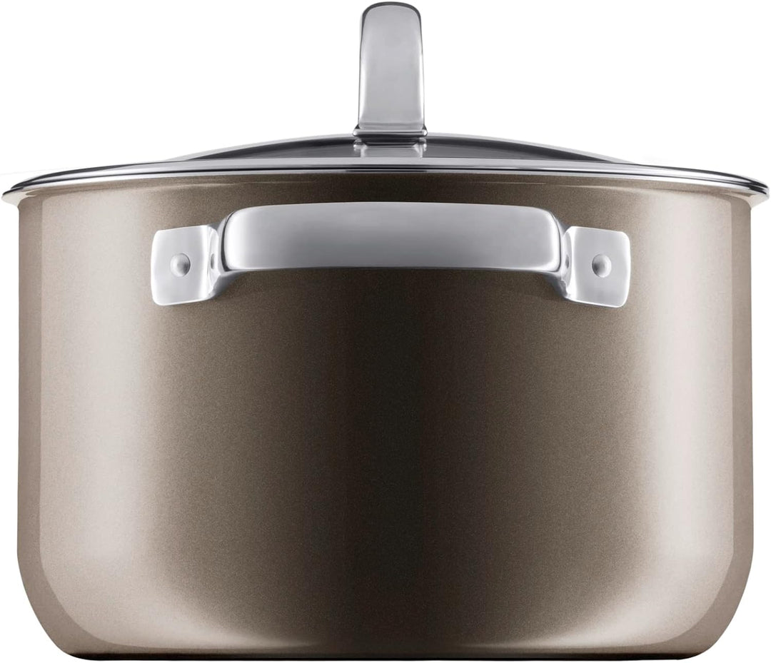 WMF Fusiontec Mineral Kochtopf gross 24cm, Glasdeckel, Fleischtopf Induktion 6,4l, High-Tech Keramik