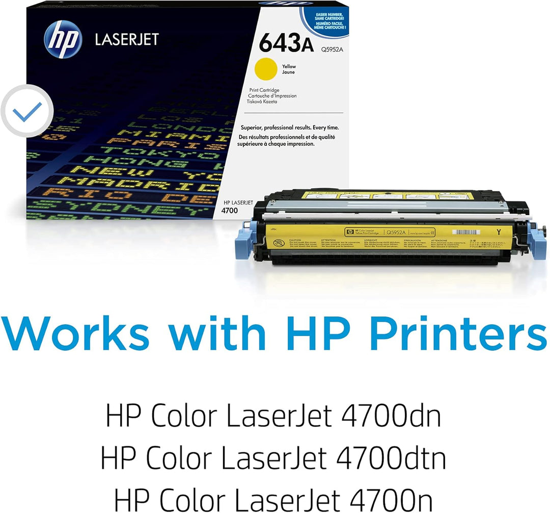HP 643A Gelb Original LaserJet Tonerkartusche, Gelb
