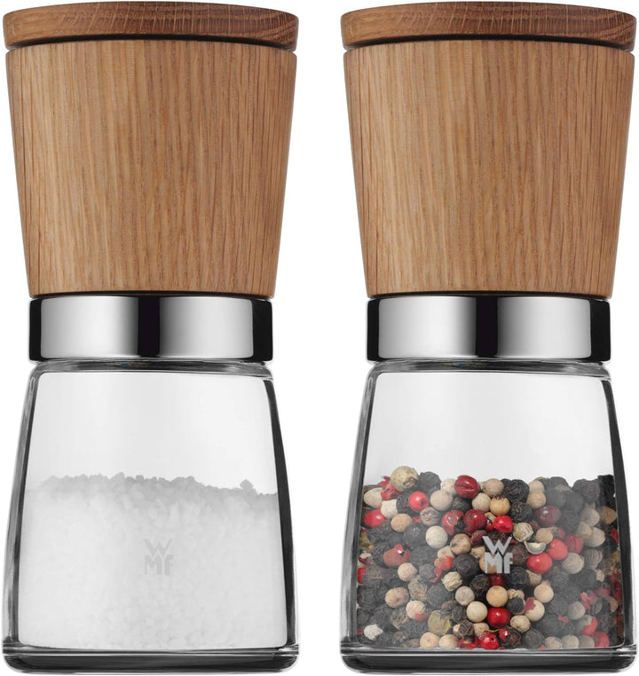 WMF Ceramill Nature Salz und Pfeffer Mühle Set 2-teilig, unbefüllt, für Salz, Pfeffer, Chilli, Salzm