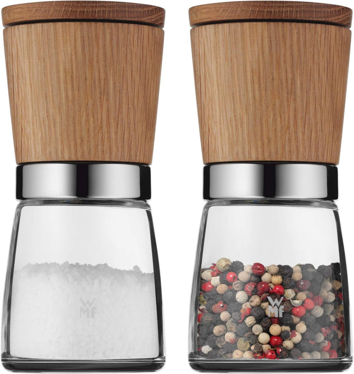 WMF Ceramill Nature Salz und Pfeffer Mühle Set 2-teilig, unbefüllt, für Salz, Pfeffer, Chilli, Salzm