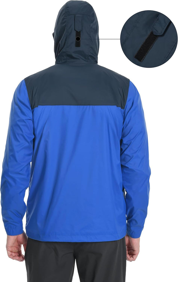 Pioneer Camp Herren Regenjacke Wasserdicht Atmungsaktiv Leichte Winddicht Windbreaker Packbare Outdo