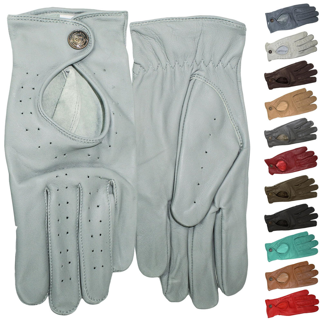 German Wear Unisex Driving Autofahrer-Handschuhe Lederhandschuhe 10=XL Grau, 10=XL Grau