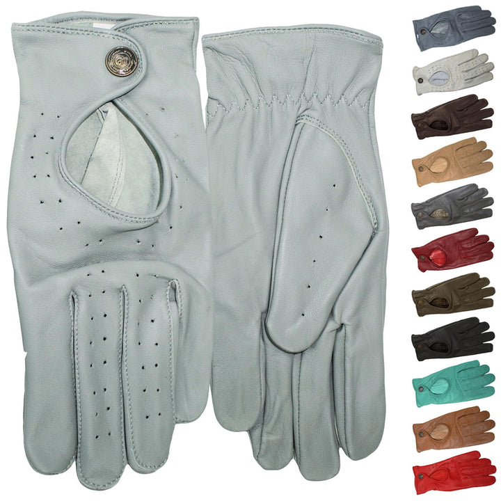 German Wear Unisex Driving Autofahrer-Handschuhe Lederhandschuhe 10=XL Grau, 10=XL Grau