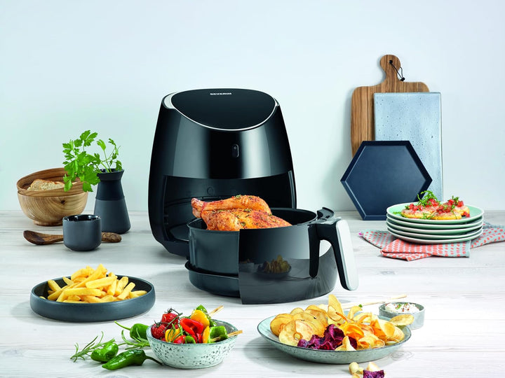 SEVERIN FR 2445 XXL-Heissluftfritteuse (2.000 W, 5 L Kapazität, 1.500 g Frittiermenge), 5 Liter