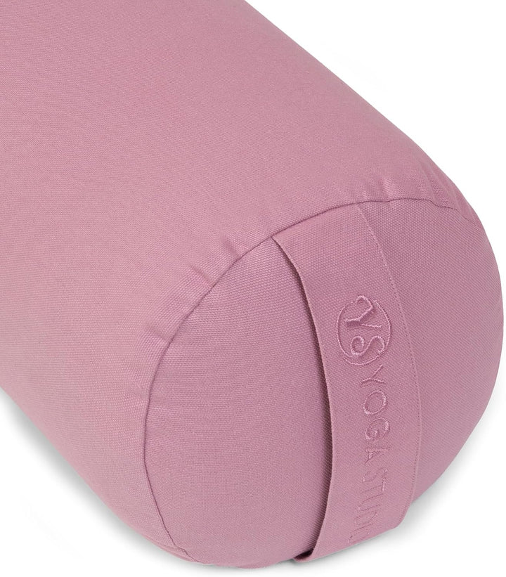 Yoga Studio Bio-Buchweizen-Lotus-Kissenrolle – 23 cm x 61 cm, Baumwolle, Meditationskissen mit YKK-R