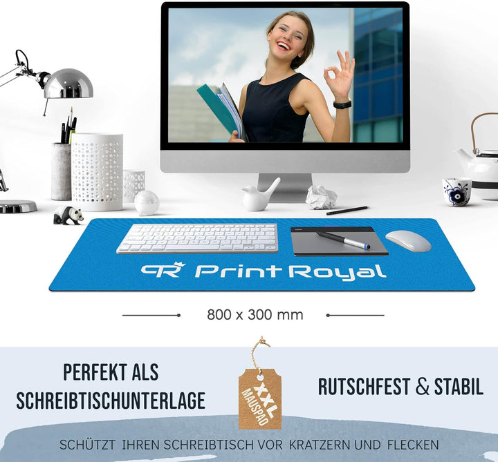 Print Royal PR XXL Mousepad mit Logo und Text selbst gestalten - Personalisierte Geschenke für Chef