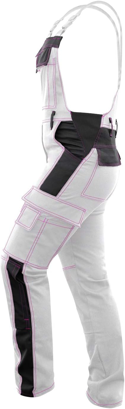 strongAnt Latzhose Damen stretch Arbeitshose für Frauen mit Kniepolstertaschen Baumwolle Cargo Hose