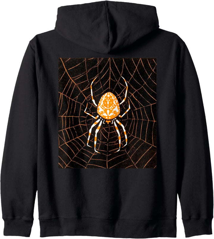 Jugendstil Orange Spinne auf Web viktorianischen Kapuzenjacke