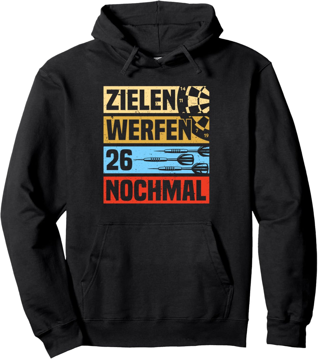 Zielen werfen 26 Darts Dartspieler Dart Pullover Hoodie
