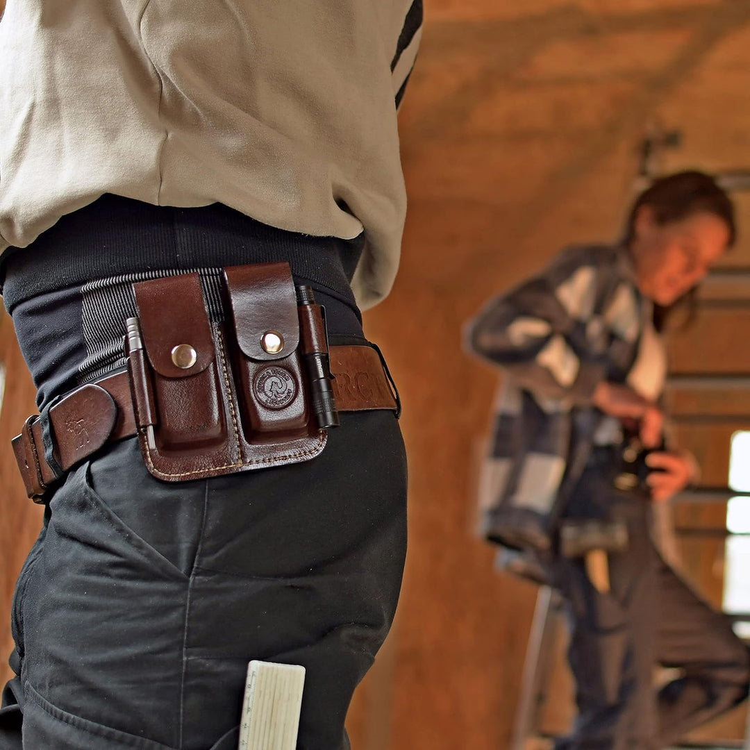 Ledertaff Lederholster für Leatherman und andere Multitools zum Tragen am Gürtel, Platz für Bit Kit
