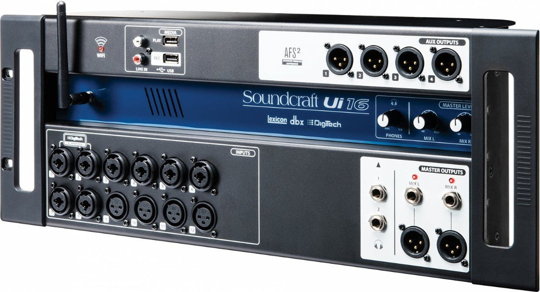 Soundcraft Ui12 Digitaler Mischer mit 12 Kanälen und Fernsteuerung, schwarz Kanal 16 16 Channel Ui16