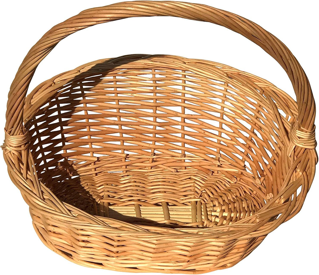 KretaNatura Geschenkkorb, Weidenkorb, Präsentkorb,klein, 32x28x29 cm