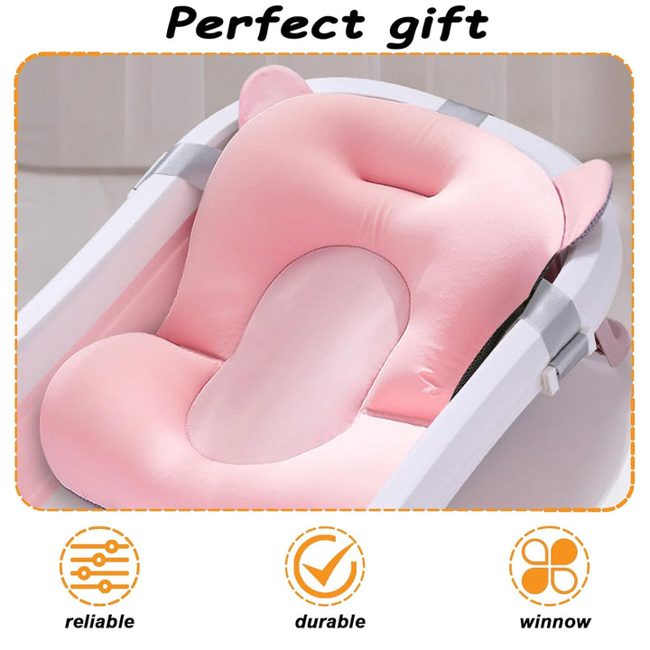 Babywannenmatte: Badewannensitz für Baby und Kleinkind Mit Sicherheitsgurt - Baby-Badekissen für Neu