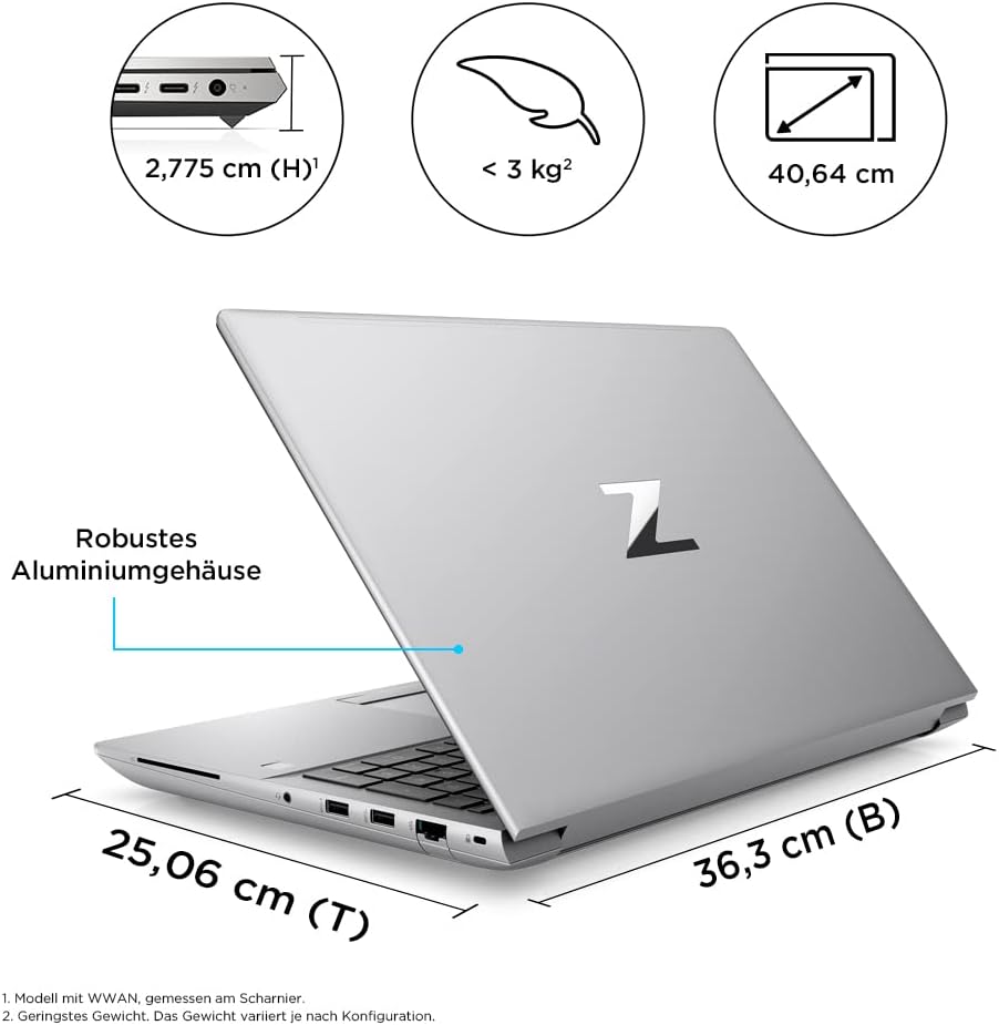 HP ZBook Fury 16 G9 Mobile Workstation Laptop | 16" IPS WUXGA-Bildschirm | Intel Core i7-12800HX | 1
