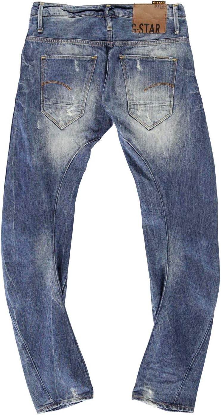 G-STAR Herren Arc 3D Slim Jeans 27W / 34L Blau (Medium Aged Destroy 50783-5773-3142), 27W / 34L Blau