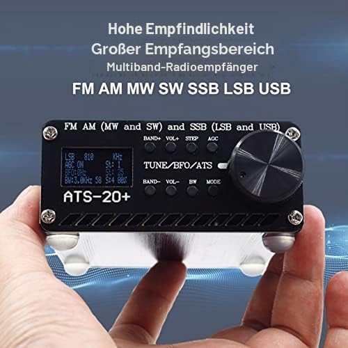 ATS 20+ Funkempfänger FM AM MW &amp; SW SSB (LSB und USB) All-Band-Funkempfänger, 0,96-Zoll-LCD-Bildschi