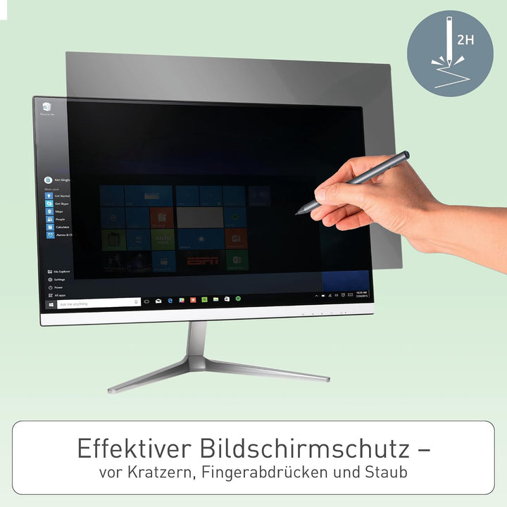 Leitz Monitor Blickschutzfilter 27 Zoll (16:9), Abnehmbare Schutzfolie, Mit Blaulichtfilter und Blen