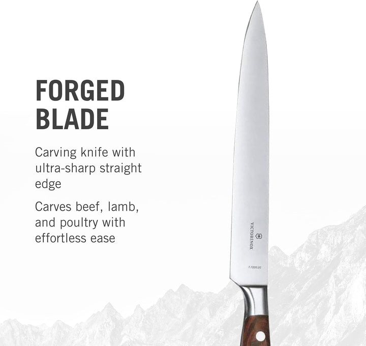Victorinox, Grand Maître, Profi Tranchiermesser, Extra Scharfe Klinge, gerader Schliff, 20 cm, Edler