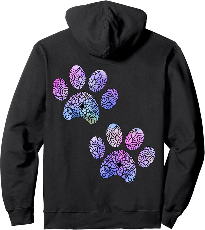 Cat Paws Mandala Design 3 - Fan Fun Pullover Hoodie