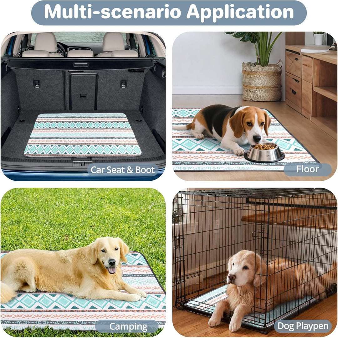 Waschbar Welpen unterlagen, 2Pack 70x100cm Schnell Absorbierend Pipimatten für Hunde, wasserdichte H