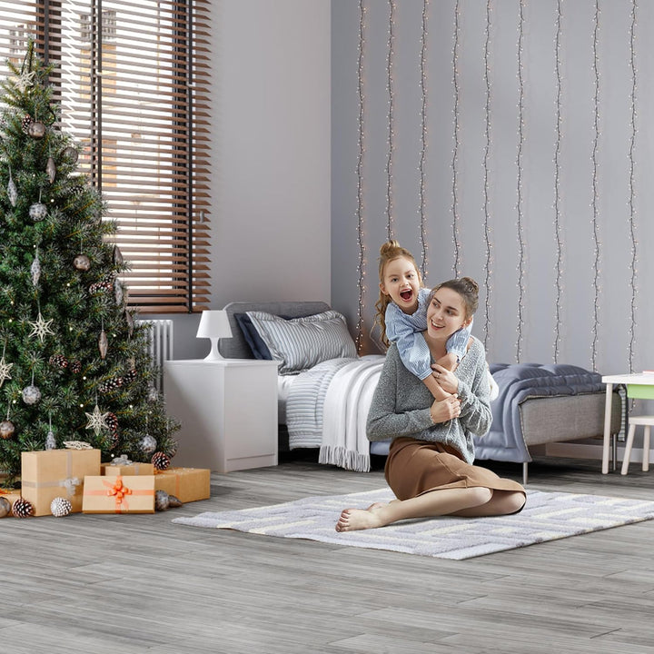 JOIEYOU PVC Bodenbelag, Vinylboden selbstklebend Fliesen Wasserdicht Rutschfeste, Laminat Klicksyste