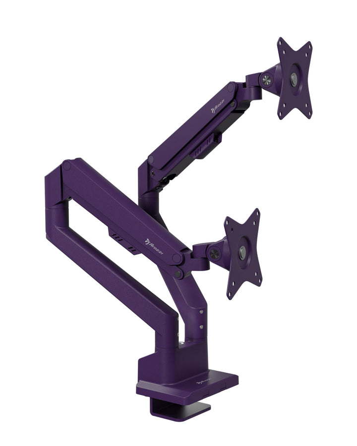 Arozzi Alzare Neo Duo Monitorarm mit Gasfeder - 2 Arme, für 43–86 cm Monitore, VESA 75/100, 360° dre