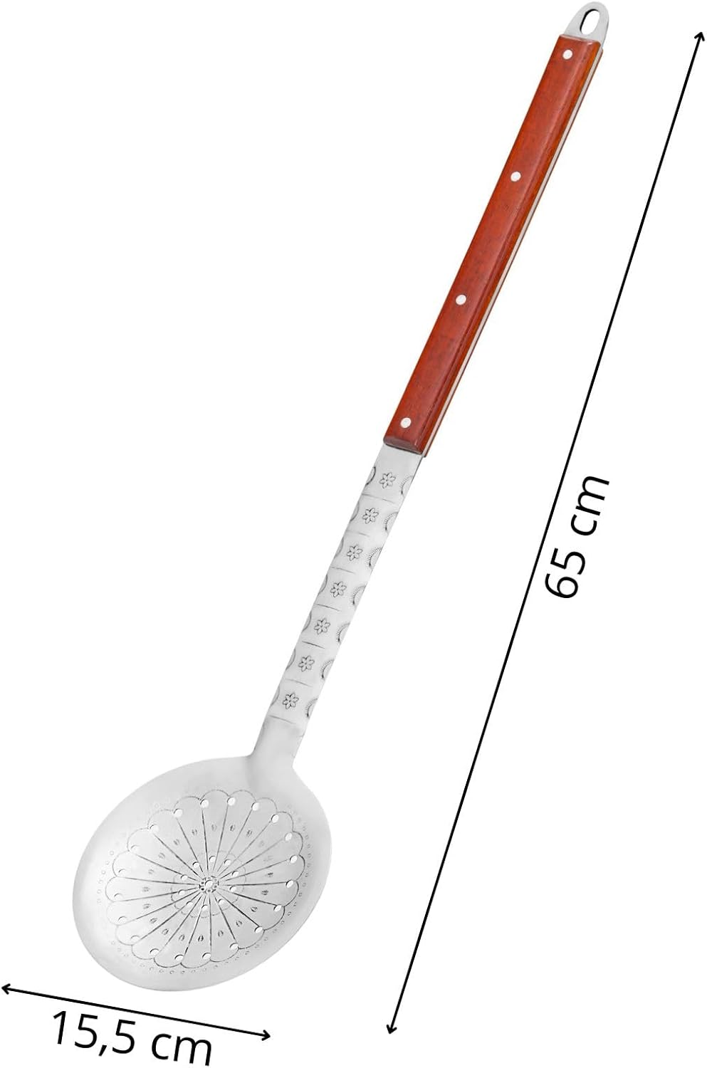 BIG-PAN Kasan Gusseisen 16L mit Aluminium Deckel flacher Boden Schaumkelle Lagan handbemalt Original