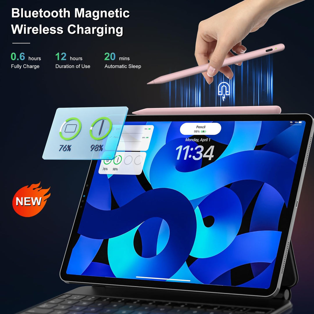iPencil 2. Generation für iPad (2018-2024), Magnetische drahtlose Aufladung Stift für iPad, BONZATA