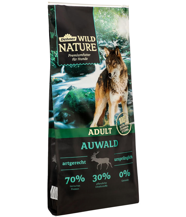 Dehner Wild Nature Hundefutter Auwald, Trockenfutter getreidefrei / zuckerfrei, für ausgewachsene Hu