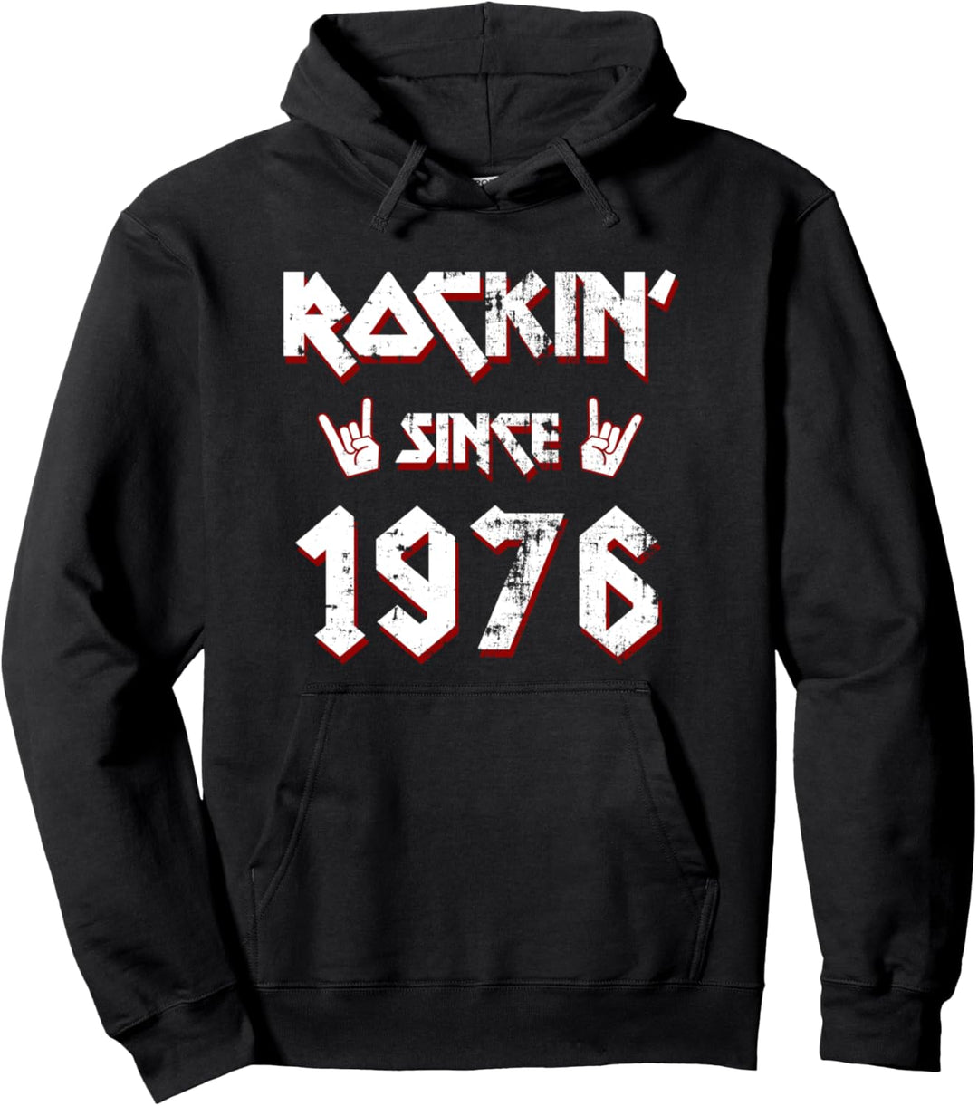 Rockin Since 1976 46 Jahre Alt Geburtstagsgeschenk Pullover Hoodie