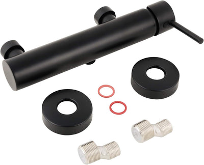 'aquaSu® Duscharmatur in schwarz Lago 2.0 | Wasserhahn Dusche | Armatur für Brause | Einhebelmischer