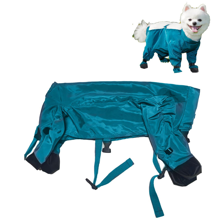 Hunderegenmantel Bauchschutz, Hundebodysuit Wasserdicht, Hunde Anti-Matsch Kleidung für Spaziergang,