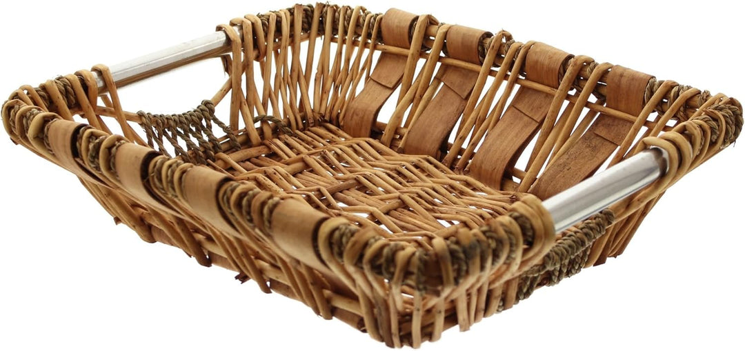 FRANK FLECHTWAREN Dekoschale, Dekokorb, Schale Dekorativ Weidekorb | Masse: 39 x 28 x 9 cm