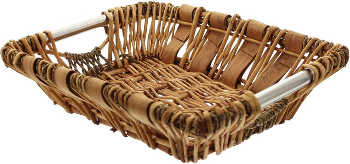 FRANK FLECHTWAREN Dekoschale, Dekokorb, Schale Dekorativ Weidekorb | Masse: 39 x 28 x 9 cm