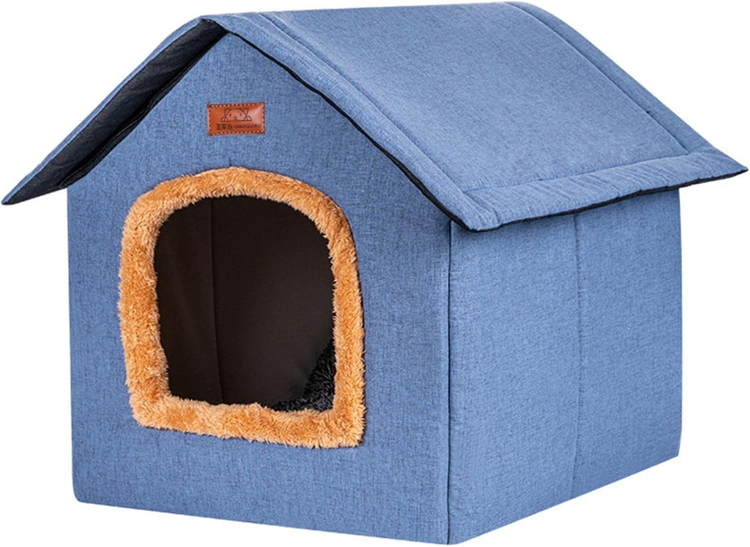 Haustier Haus im Freien,Wetterfester Unterstand für Katzenbetten, warm und bequem - Für den Aussen-