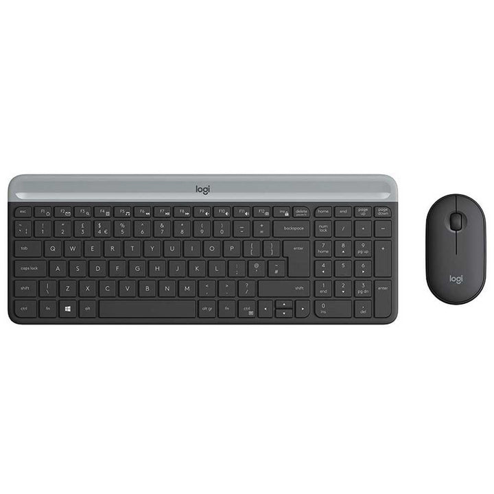 Logitech MK470 Slim Combo Kabelloses Tastatur-Maus-Set, 2.4 GHz Verbindung via Nano-USB-Empfänger, 1