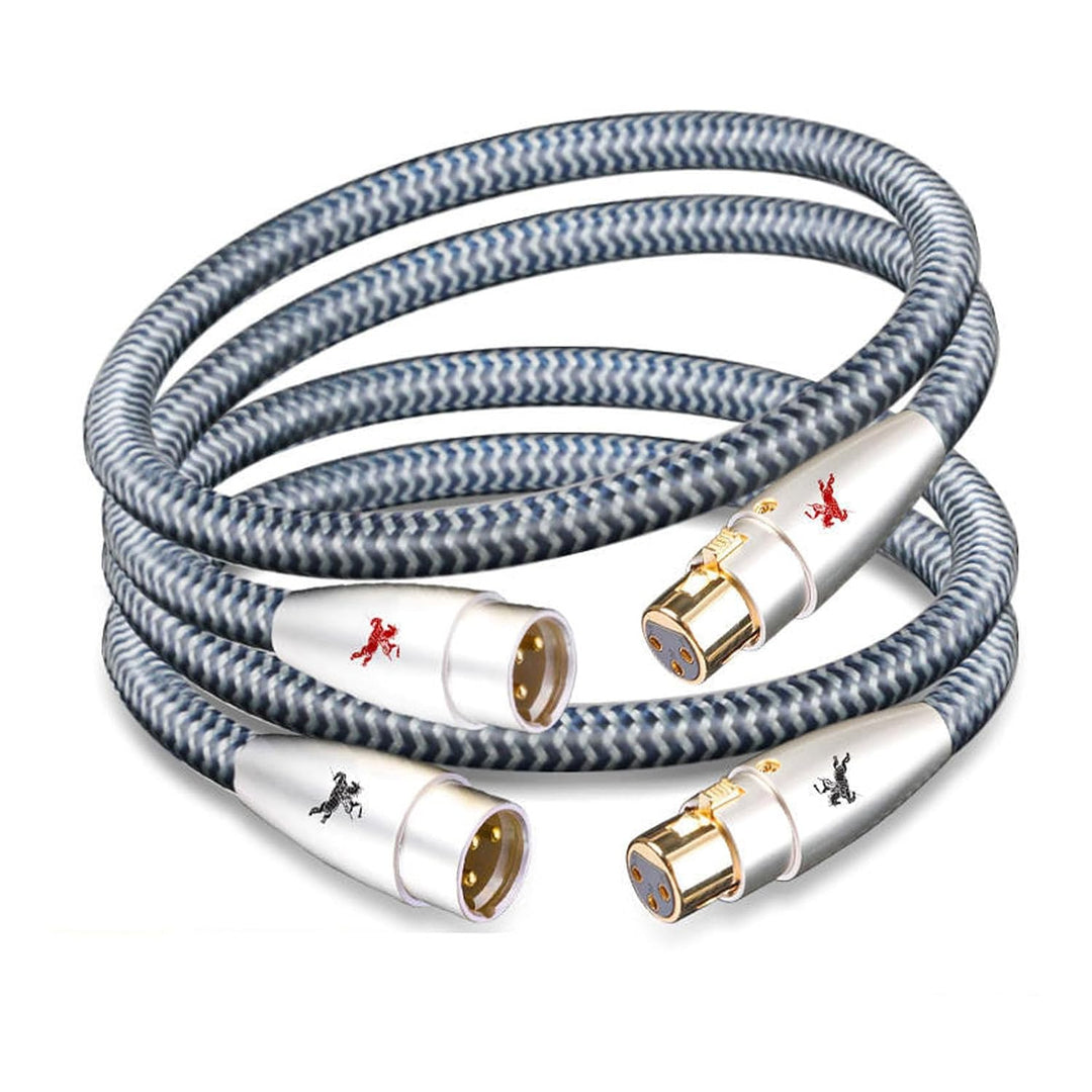 Impeto Hi-End-Audiophile XLR Kabel,hifi Mikrofonkabel, 3-Pin XLR Stecker auf Buchse Mikrofonkabel fü