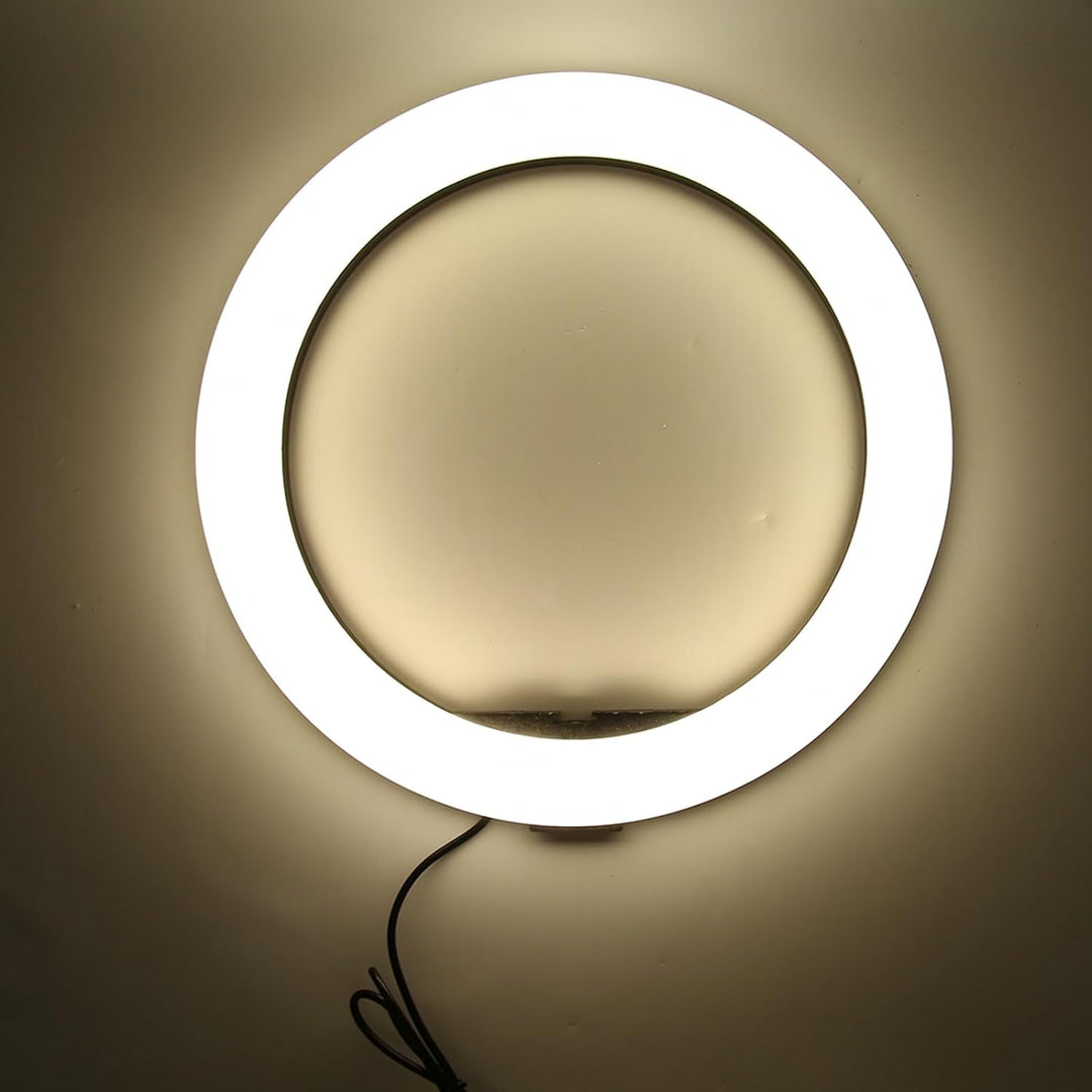 Fyearfly LED Ringlicht USB, 13 Zoll, Weiss, Einstellbare Helligkeit, Selfie Ringlicht mit Telefonhal