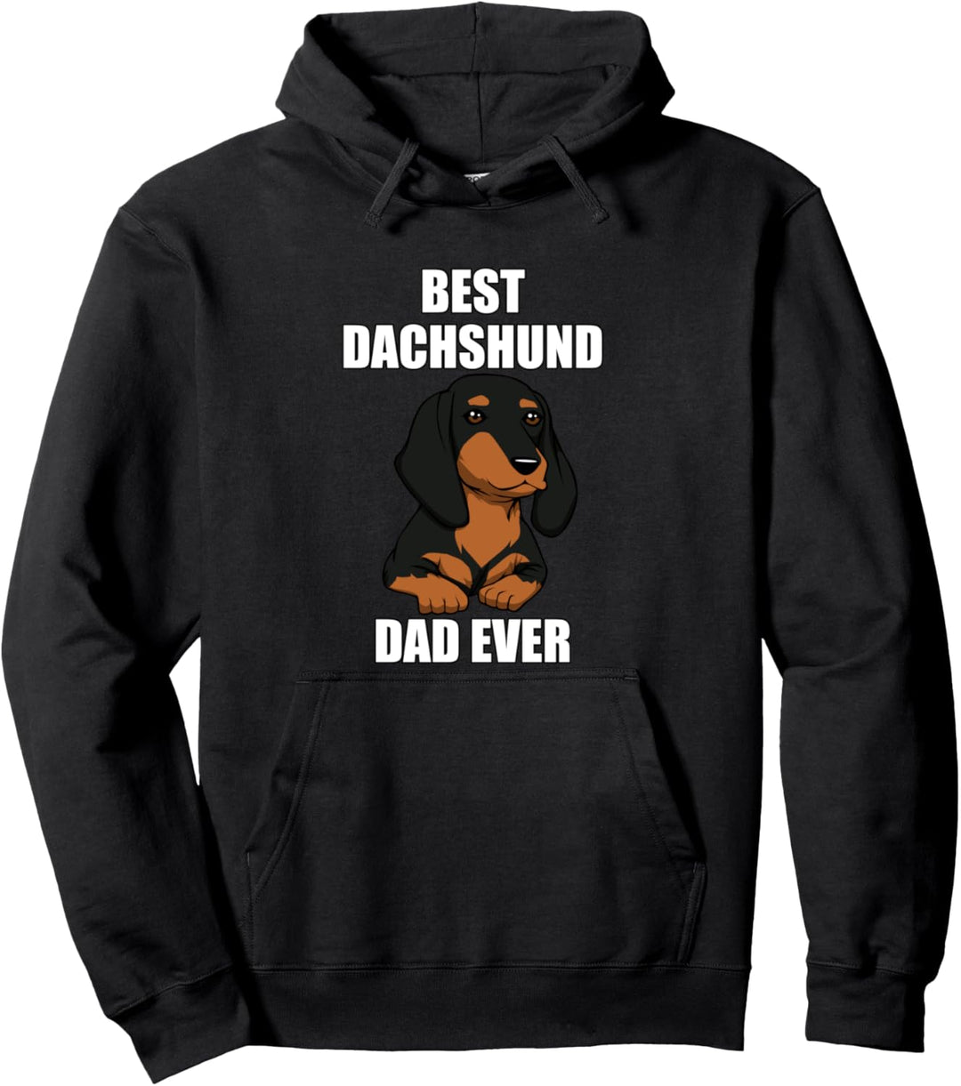 Dackel Papa Ironisch Hunde Fan Spruch Pullover Hoodie
