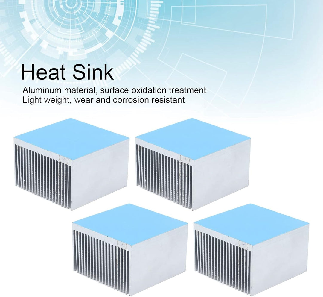 4 Stück Kühlkörper, Heatsink Aluminium Kühlkörper Kühler Fin Kühlkörper Kühlrippen für High Power LE