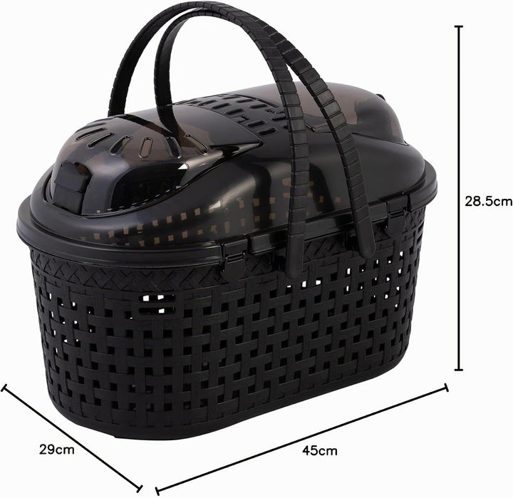 Iris Ohyama, Korb, Box, Tasche, Transportkäfig aus Kunststoff(PP) für Katze, Hund, 45 x T29 x H28.5