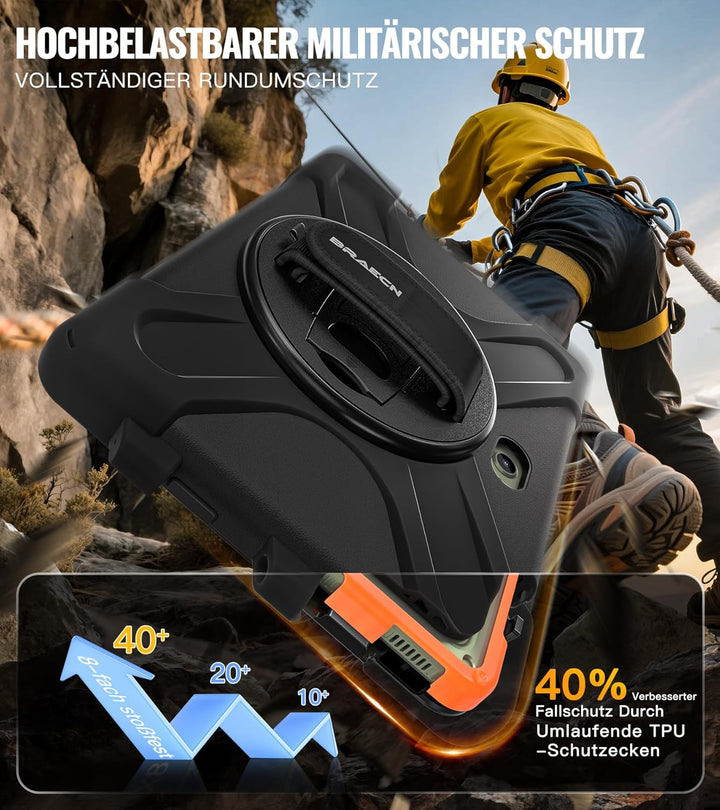 BRAECN Hülle für Samsung Galaxy Tab Active 4 Pro 2022 / Active Pro 2019 10.1 Zoll, Stossfeste Robust