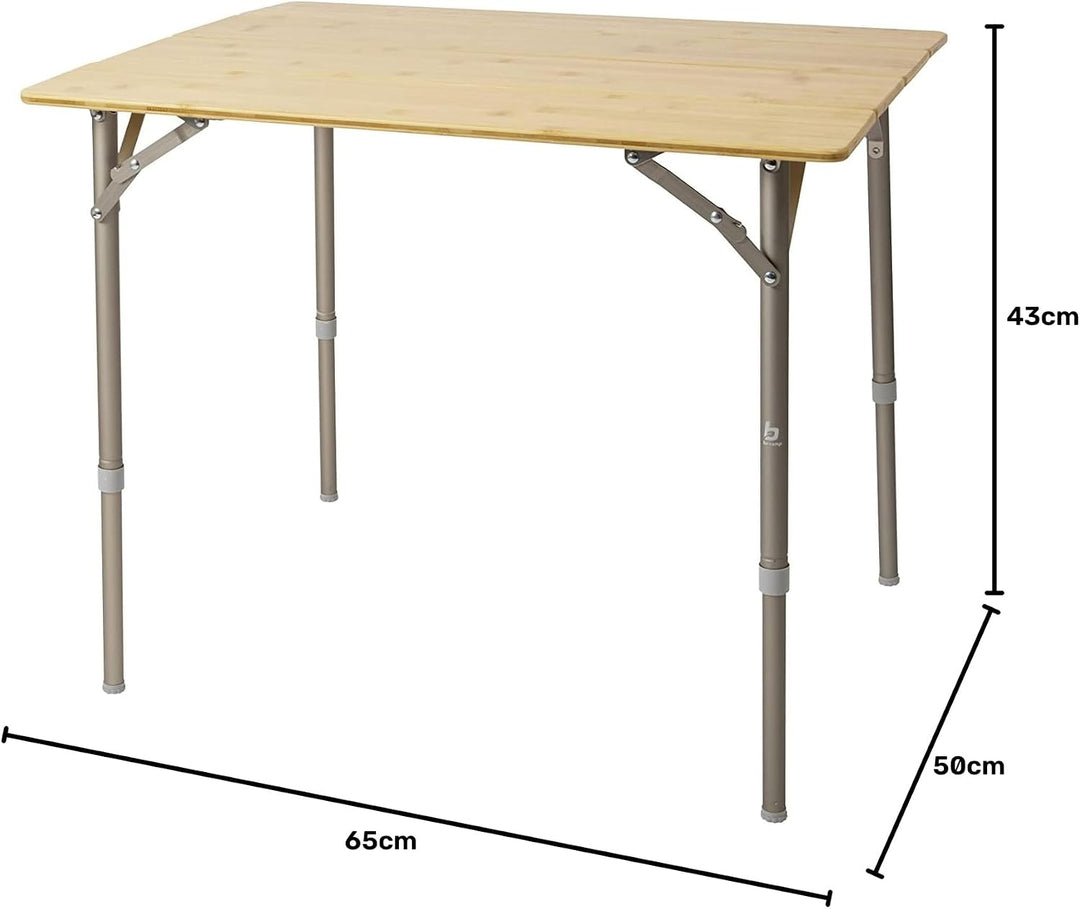 Bo-Camp Urban Outdoor Campingtisch Klapptisch Garten Tisch Falttisch Höhenverstellbar Klappbar Alu B