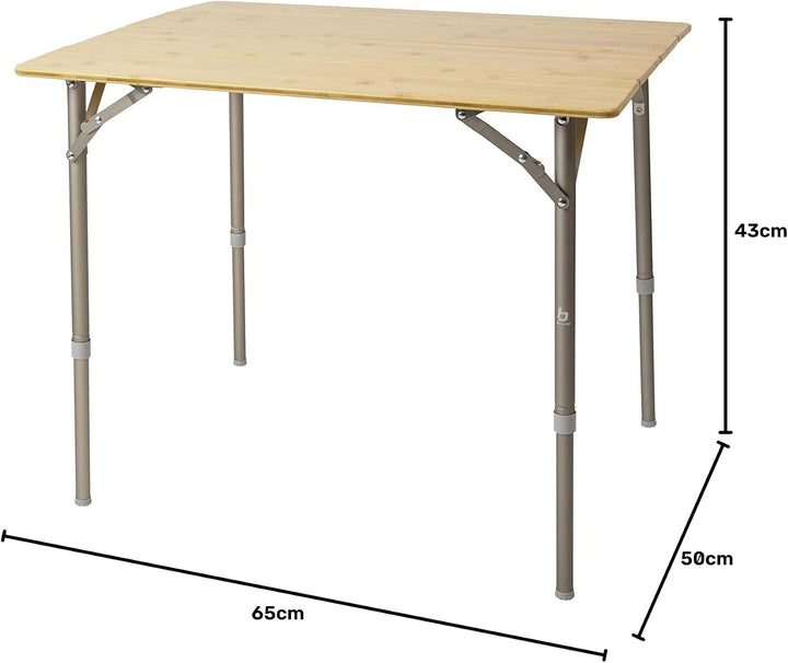 Bo-Camp Urban Outdoor Campingtisch Klapptisch Garten Tisch Falttisch Höhenverstellbar Klappbar Alu B