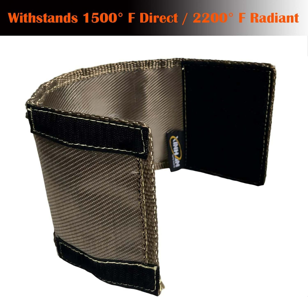 Titanfaser-Hitzeschutz, universeller Starter-Hitzeschild, 17,8 x 61 cm und 14 x 43,2 cm Umwicklung,