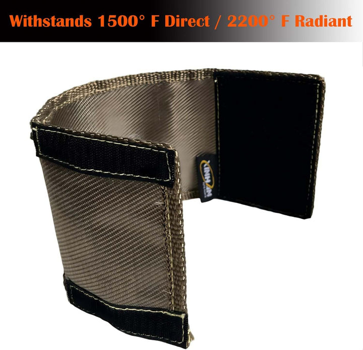 Titanfaser-Hitzeschutz, universeller Starter-Hitzeschild, 17,8 x 61 cm und 14 x 43,2 cm Umwicklung,