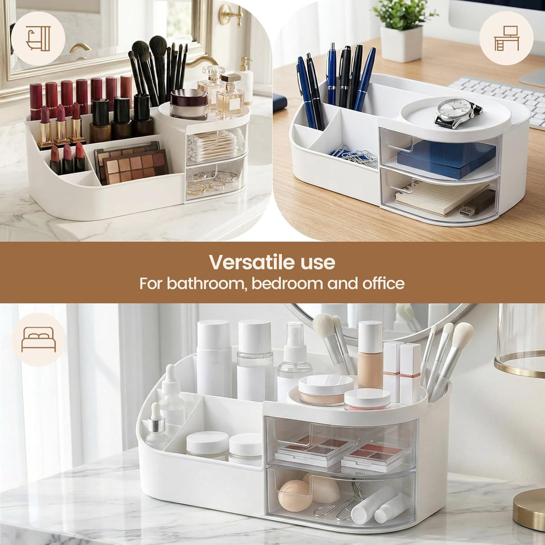 Make Up Kosmetik Organizer mit Schubladen - Multifunktionale Schminktisch Organizer für Badezimmer u
